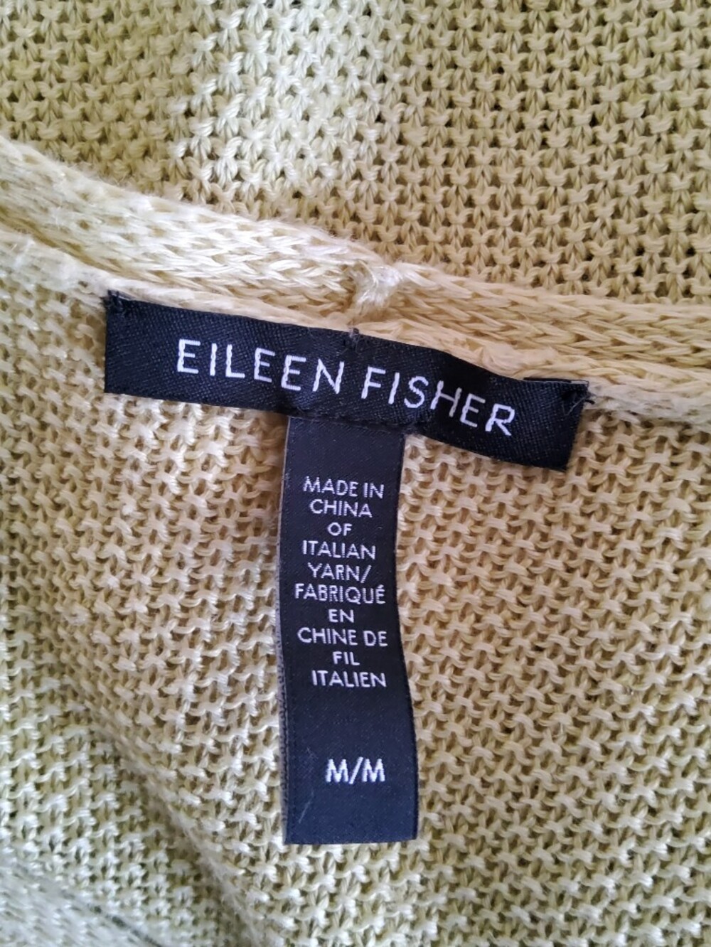 Nwot Eileen Fisher Green 100% Organic Linen V-Neck Tunic M View 6